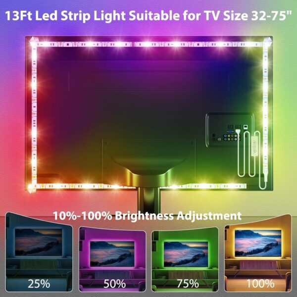 Κρυφός Φωτισμός Σαλονιού RGB 4 Μέτρα μέσω Εφαρμογής USB - Image 6