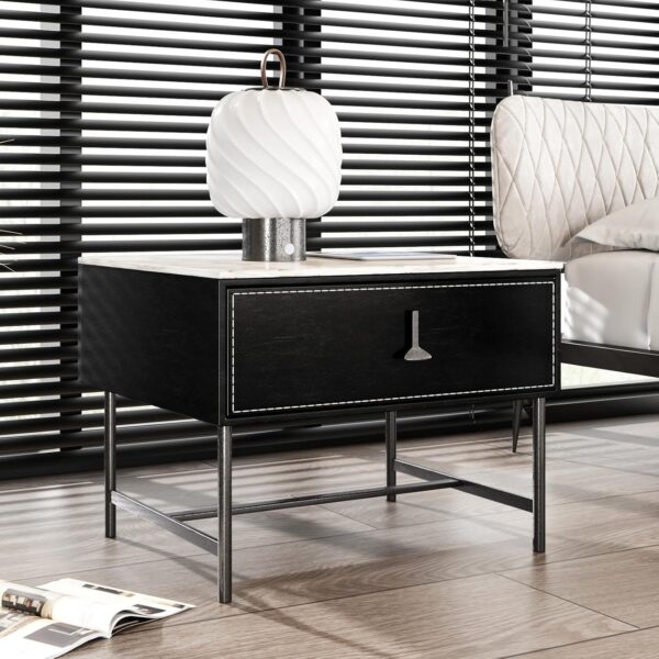 Αυτοκόλλητη Ταπετσαρία Μαύρο Faux Leather – Δερμάτινη Υφή - Image 7
