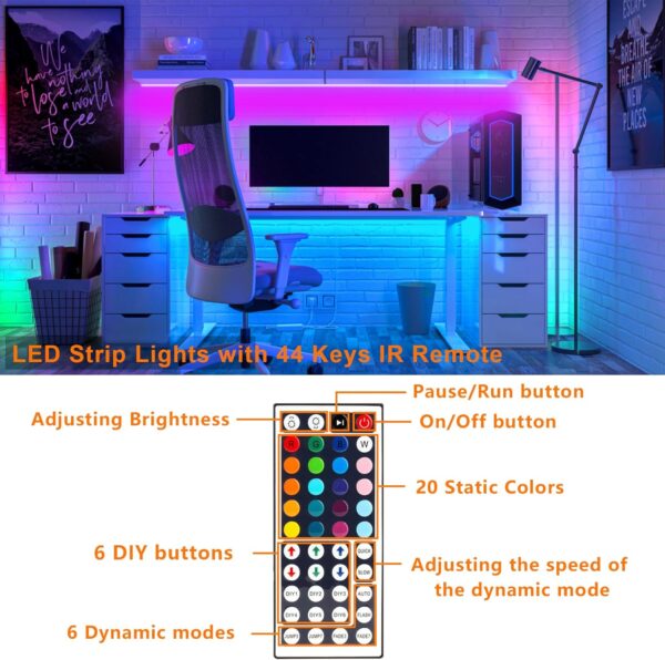 Ταινία LED 10 Μέτρων RGB με Τηλεχειριστήριο και APP - USB - Image 6