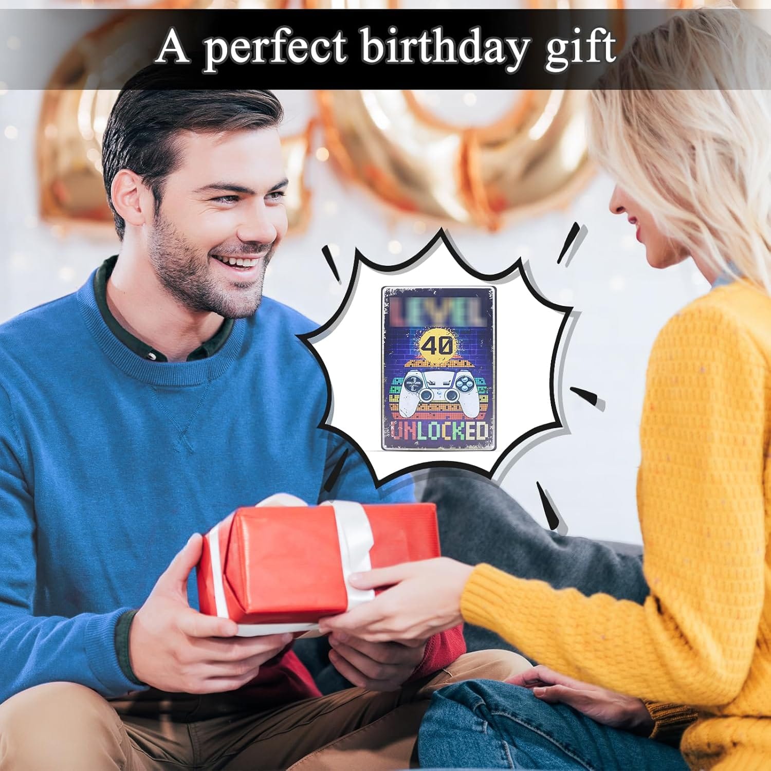 Μεταλλική Πινακίδα Gamer - Level 40 Retro Διακόσμηση 30x20 cm - Image 5