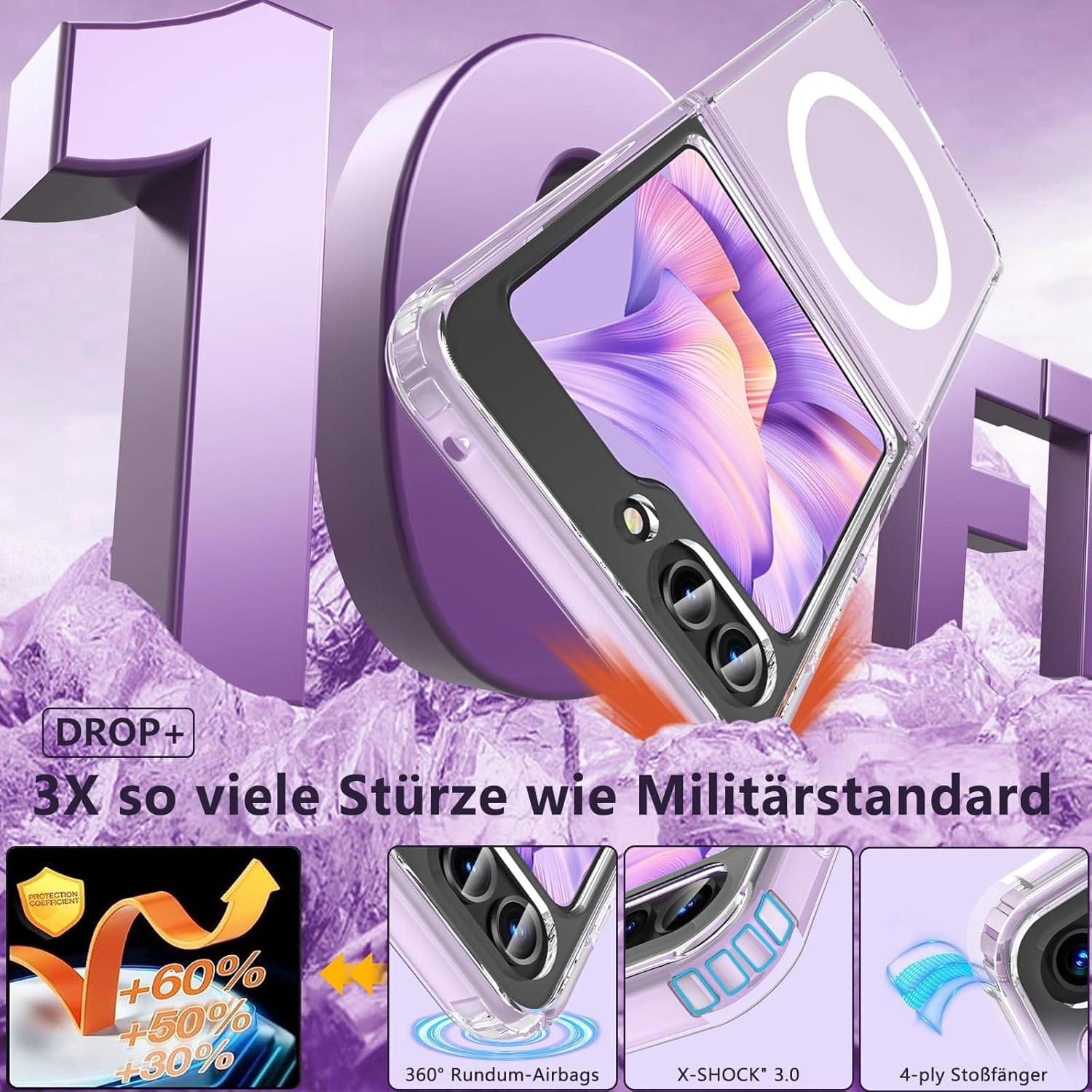 Μαγνητική Θήκη για Samsung Galaxy Z Flip 5 Αντικραδασμική - Image 7