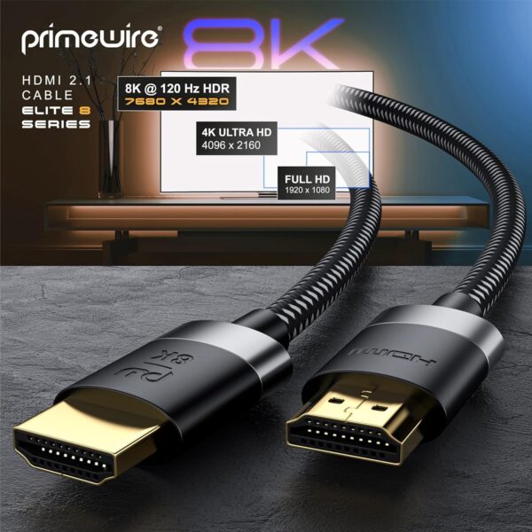 Καλώδιο HDMI 2.1 Braided 0,5m – 8K HDMI Male σε HDMI Male - Image 6