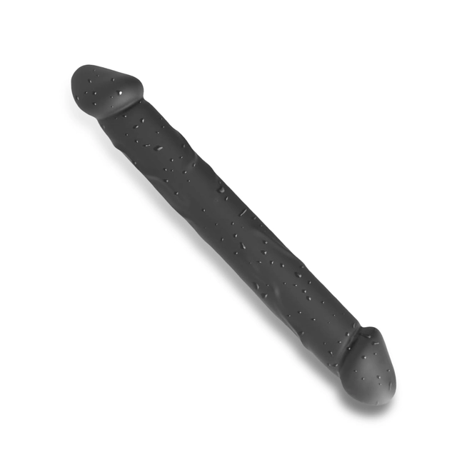 Ρεαλιστικό dildo διπλής όψης με μαλακή υφή σε μαύρο χρώμα. Ιδανικό για ρεαλιστική εμπειρία και έντονη απόλαυση. Μήκος 23,5cm.
