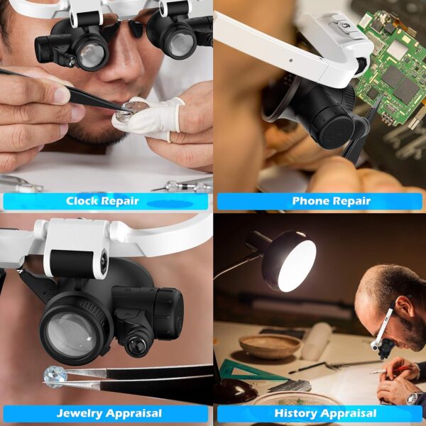 Pancellent Γυαλιά Εργασίας Μεγεθυντικά με Φως LED - Image 5