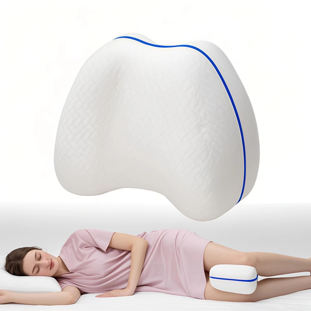 Μαξιλάρι υποστήριξης ποδιού & γονάτου από memory foam. Εργονομικό, μειώνει πίεση στη μέση και τα ισχία, ανακουφίζει πόνους και προσφέρει άνετο και υγιή ύπνο