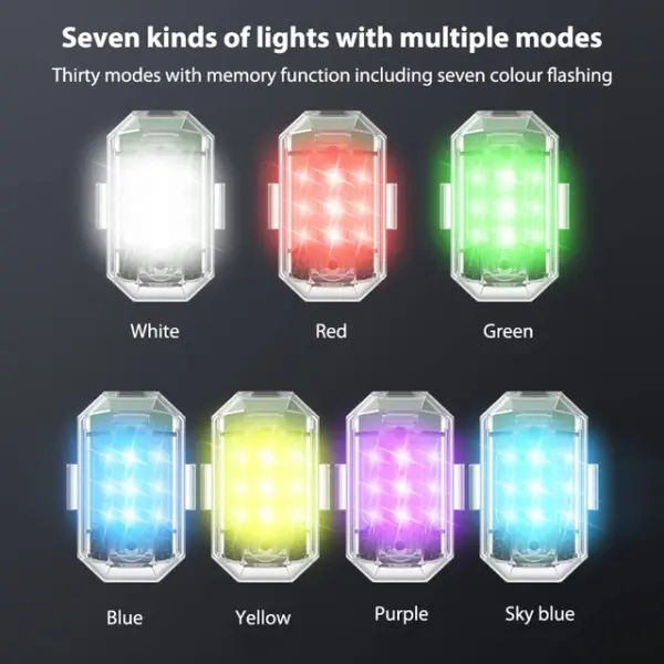 LED Φως/Φλας με Τηλεχειριστήριο USB - 7 Χρώματα - 2τεμ, IP65 - Image 5