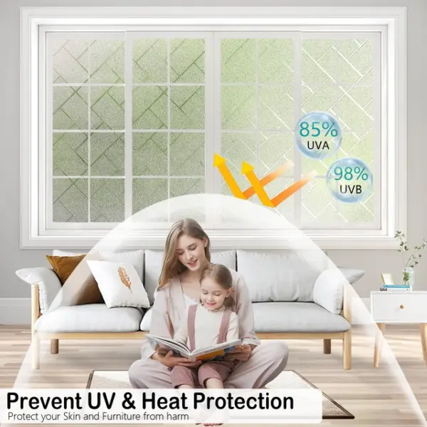 Αυτοκόλλητη Ματ Μεμβράνη Τζαμιού UV Privacy - 44.5 x 200cm - Image 3