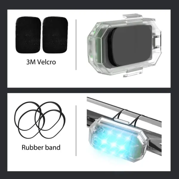 LED Φως/Φλας με Τηλεχειριστήριο USB - 7 Χρώματα - 2τεμ, IP65 - Image 6