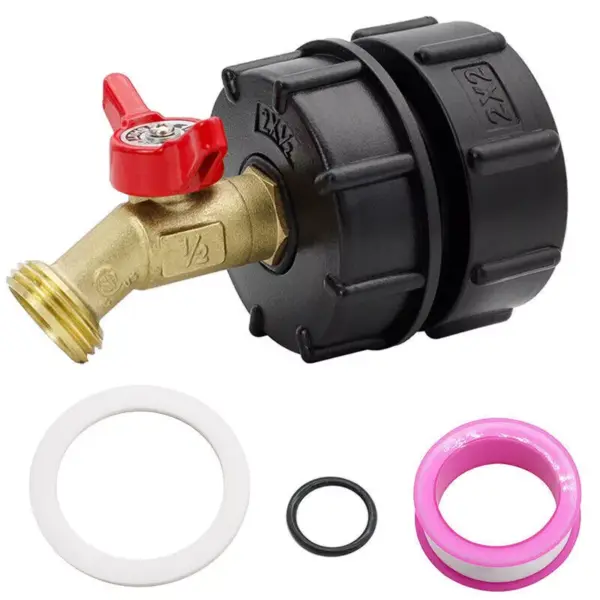 IBC Tote Adapter NE Σπείρωμα σε 1/2″ με Μπρούτζινη Βαλβίδα - Image 5