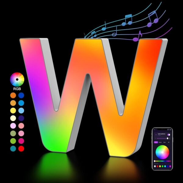 Φωτεινά Γράμματα RGB - Έλεγχος μέσω APP & USB Powered - Image 2