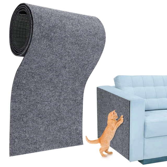 Αυτοκόλλητο χαλάκι ξυσίματος γάτας 30×200 cm, ιδανικό για προστασία επίπλων και τοίχων.