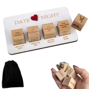 Ξύλινα ζάρια “Date Night” για ζευγάρια – ρομαντικό παιχνίδι ιδεών για ραντεβού
